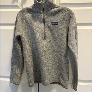 Patagonia Gray Quarter-Zip Fleece Pullover